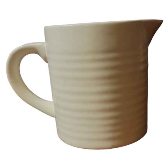 Vtg "CREAM OF THE CROP" Creamer  White Farmhouse Decor Tier Tray Coffee Bar - Picture 2 of 5